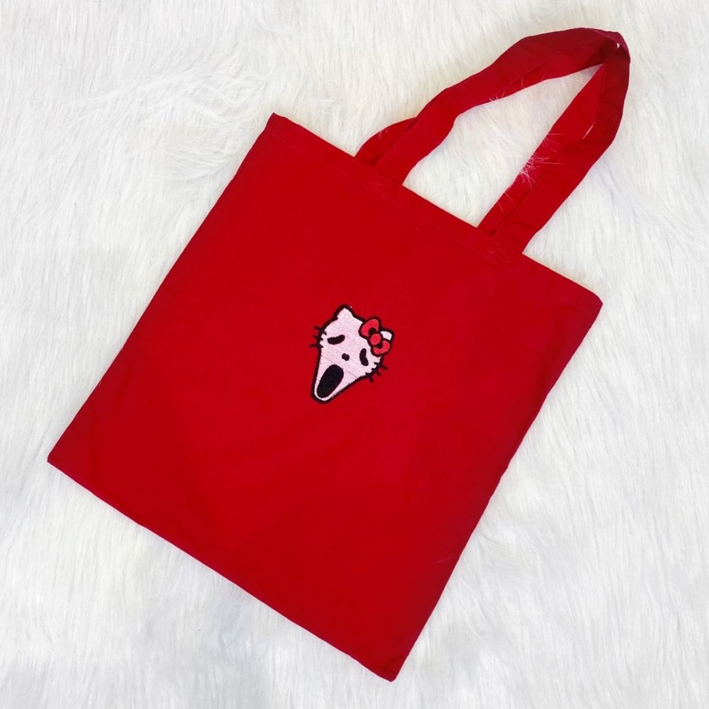 SCREAM KITTY Ghostface Canvas Bag - LYUU ORIGINAL - Picture 2 of 4
